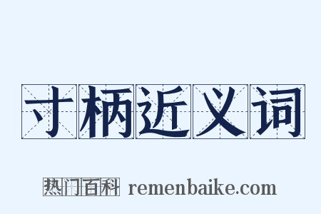 寸柄近义词是什么意思的图片